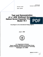 Test and Demonstration of - MW Wellhead Generator: Helical Screw Expander Power Plant, Model