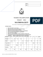 James Ruse 2014 Year 9 Maths Yearly & Solutions