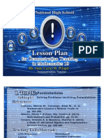 Detailed Lesson Plan in Mathematics 10 - Permutations