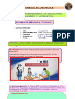 SESION DE APRENDIZAJE DE DESARROLLO PERSONAL Y CIUDADANO DE 1°, 2°, 3° y 4°