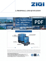 Quotation Screw Air Compressor Gas-15al VFC Zq20201005-01