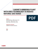 Revamp of Liaohes Ammonia Plant With KRES Technology To Reduce Natural Gas Usage