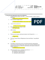 Student Id & Name: 15185 (Hassan) : I: Choose The Most Appropriate Answer For The Following