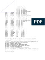 Three Musketeers Rehearsal Schedule