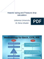 Reactor Sizing and Pressure Drop Calculation