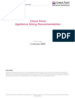 Check Point Appliance Sizing Recommendation: 2 January 2020