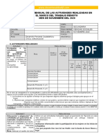 Informe de Trabajo Remoto de Secundaria Del Mes de Noviembre