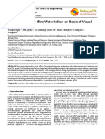 Fine Prediction For Mine Water Inflow On Basis of Visual Modflow