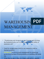 Warehousing Management: Gaurav Narkhede - Josue Servalis - Mike Macas - Praneetha Boda