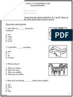 Year 3 3 Assessment 2018 English Paper 1