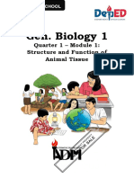 Gen. Biology 1: Quarter 1 - Module 1: Structure and Function of Animal Tissue