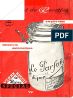 Carnet de Recettes Le Parfait Ouverture Automatique Empilables