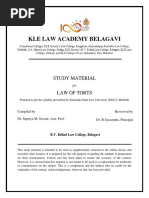 Law of Torts - KLEs