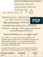 Lecture 9 - Portfolio Theory