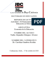 Actividad 2.el Financiamiento de La Educación en México. Marquez