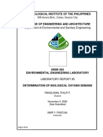 Lab Report 5 - Determination of Biological Oxygen Demand - Pangilinan