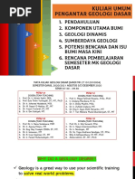 Materi Kuliah Geologi Dasar-1