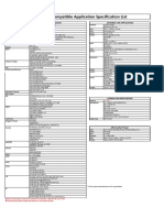 AISIN AFW Compatible Application Specification List 1