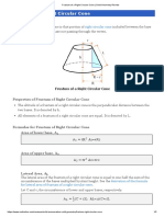 Frustum of A Right Circular Cone - Solid Geometry Review