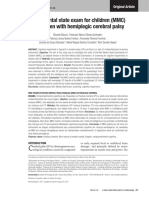 Mini-Mental State Exam For Children (MMC) in Children With Hemiplegic Cerebral Palsy