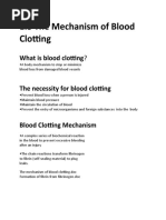 1.3 The Mechanism of Blood Clotting