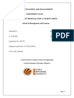 Event Planning and Management Assignment No:02 Topic: Event Proposal For A Charity Show School of Management and Tourism