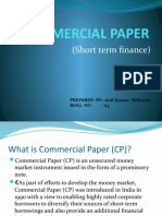 Commercial Paper: (Short Term Finance)