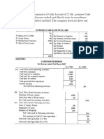 From The Following Summary of Cash Account of X LTD