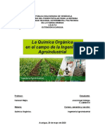 Trabajo Monográfico Sobre La Quimica Oganica en El Campo de La Ingeniería Agroindustrial