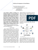 Challenges of Software Development On Cloud Platform