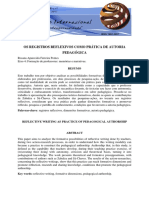 2011 - Os Registros Reflexivos Como Prática de Autoria Pedagógica