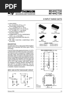 M54HCT30 M74HCT30: 8 Input Nand Gate