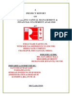 A Project Report ON Working Capital Management & Financial Statement Analysis AT