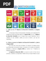 17 Objetivos de Desarrollo Sostenible y La Agenda 2030