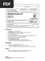 International GCSE Maths (9-1) Spec A (4MA1) Sample Assessment Materials Paper 1H