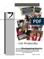 Ash Wednesday: Thanksgiving Sunday