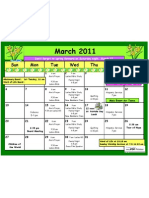 March 2011 Calendar