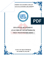 Financial Statement Analysis of Techcombank: University of Economics and Law Faculty of Accounting and Auditing