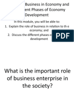 The Role of Business in Economy and The