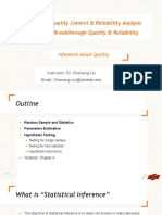 IEM 4103 Quality Control & Reliability Analysis IEM 5103 Breakthrough Quality & Reliability