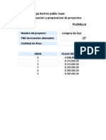 Planilla de Calculo para El Tir y Van