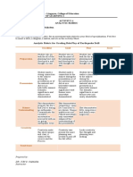 Analytic Rubric For Grading Role Play of Earthquake Drill