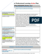 Graduate Teacher Professional Learning Action Plan