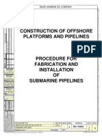 DE-119954 - Procedure For Fabrication and Installation of Submarine Pipelines