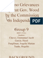 Filipino Grievances Against Gov. Wood by The Commission On Independence