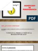 ¿Significado de Perseverancia