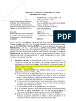 Contrato Individual de Trabajo Por Obra o Labor Determinada Paola