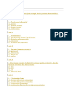 Fluid Mechanics Problems Quiz Multiple Choice Questions Download Free