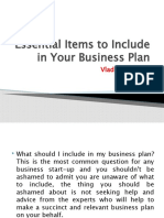 Vladimir Tingue - Essential Items To Include in Your Business Plan