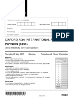 Oxford Aqa International A-Level: PHYSICS (9630)